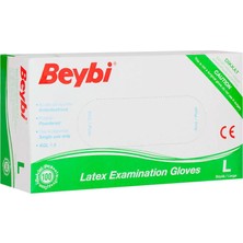 2 Adet Beybi Lateks Muayene Eldiveni Pudralı Large 100'LÜ Paket