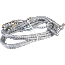 4 Adet Eltos Çelik Çekme Halatı 6-8 mm 3,5 mt