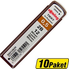 3 Adet Rotring 0.5 mm 2b Hi-Polymer Kalem Ucu 10'lu Paket