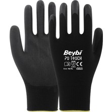 5 Adet Beybi Pu Touch Poliüretan Montaj Eldiveni Siyah No:9