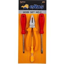 3 Adet Eltos Hobi Seti No:2 - Tornavida ve Pense