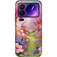 LOTUS GOLD Xiaomi 17 Pro Max Uyumlu Renkli Çiçek Bahçesi Desenli Şeffaf Telefon Kılıfı