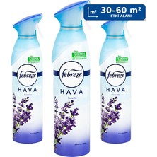 3 Adet Febreze Hava Ferahlatıcı Sprey Oda Kokusu Lavanta Konforu 185 ml x 3 Adet - Çok Al Az Öde