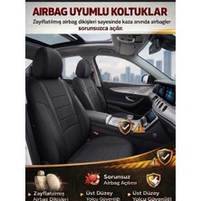 Mevas Favori Siyah Serisi Fiat Fiorino İle Uyumlu Tam Set Oto Koltuk Kılıfı Arka Koltuk 2+1