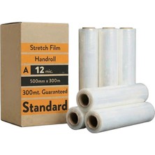 2 Adet Palet Streç Film El Tipi 12 Mikron 50 cm 300 M 6'lı