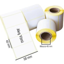 5 Adet Eco Termal Barkod Terazi Etiketi 58 mm x 40 mm 4 Rulo (2.000 Adet)