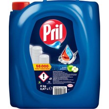 4 Adet Pril Sıvı Elde Bulaşık Yıkama Deterjanı Elma 4 Litre