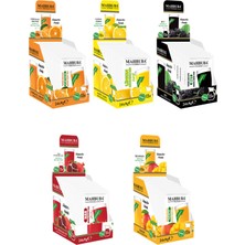 Mahbuba Limon Portakal Dut Mango Nar Aromalı Soğuk Toz İçecek 5x24x9gr