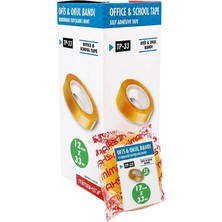 Mimaks Selofan Bant Ofis / Okul Bandı 12 mm x 33 M 12'li