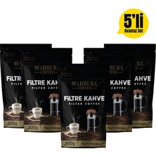 Mahbuba Kavrulmuş Ve Öğütülmüş İtalyan Filtre Kahve 5x200gr