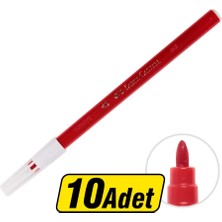 5 Adet Faber-Castell 45 Keçeli Kalem Kırmızı 10'lu Paket