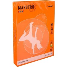4 Adet Maestro Color A4 Turuncu Fotokopi Kağıdı 80 gr 1 Paket (500 Sayfa)