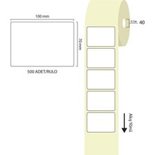 3 Adet Tanex Eco Termal Barkod Etiketi 100 mm x 70 mm 2 Rulo