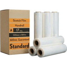 5 Adet Palet Streç Film El Tipi 17 Mikron 50 cm 300 M 6'lı
