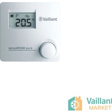 Vaillant Sensoroom Pure Vrt 50/2 Dijital Modülasyonlu Oda Termostatı (Kablolu) (Kablo Çekilmelidir.)