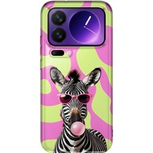LOTUS GOLD Xiaomi 17 Pro Max Uyumlu Zebra Desenli Şeffaf Telefon Kılıfı