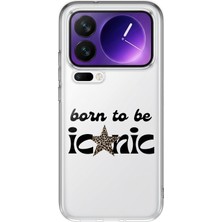 LOTUS GOLD Xiaomi 17 Pro Max Uyumlu Iconic Desenli Şeffaf Telefon Kılıfı