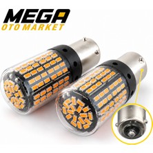 Mega Oto Market 12V 93 Tip 144 LED Turuncu Oto Ampul 2 Adet – Stop, Fren ve Sinyal LED Lambası
