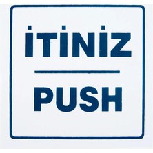 Ekstrafix 3 Adet Itiniz-Push Pvc Yönlendirme Levhası 12 cm x 12 cm