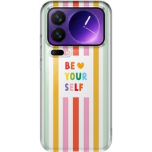 LOTUS GOLD Xiaomi 17 Pro Max Uyumlu Be Yourself Desenli Şeffaf Telefon Kılıfı