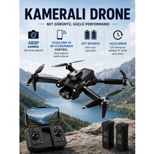 Tianya Fpv Kameralı Katlanabilir Drone Yükseltme Irtifa Sabitleme Taşıma Çantası Çift Batarya