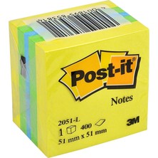 3m Post-It 2051 Mini Yapışkanlı Not Kağıdı 51 mm x 51 mm 400 Yaprak