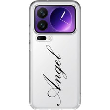 LOTUS GOLD Xiaomi 17 Pro Max Uyumlu Angel Desenli Şeffaf Telefon Kılıfı