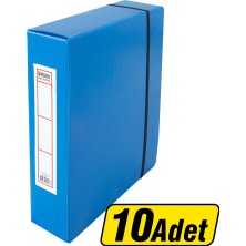 4 Adet Üçgen Arşivleme Kutusu 22 x 31 x 7 cm Mavi 10'lu Paket
