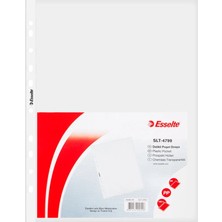 3 Adet Esselte 4799 A4 Delikli Şeffaf Poşet Dosya 100'LÜ Paket