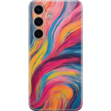 LOTUS GOLD Samsung Galaxy A17 Uyumlu Soyut Dalga Desenli Şeffaf Telefon Kılıfı