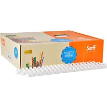 Sarff Delux Plastik Spiral 16 mm Beyaz 100'LÜ Kutu