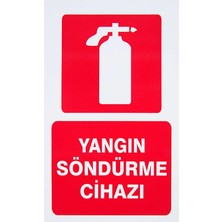 Ekstrafix 5 Adet Yangın Söndirme Cihazı Pvc Uyarı Levhası 25 cm x 35 cm