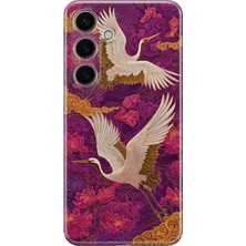 LOTUS GOLD Samsung Galaxy A35 Uyumlu Turna Kuşları Desenli Şeffaf Telefon Kılıfı