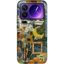 LOTUS GOLD Xiaomi 17 Pro Max Uyumlu Van Gogh Desenli Şeffaf Telefon Kılıfı