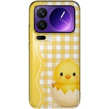 LOTUS GOLD Xiaomi 17 Pro Max Uyumlu Civciv Desenli Şeffaf Telefon Kılıfı