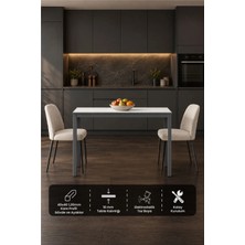 Sehpol Balkon Masası 120 x 45 cm (Açık Gri - Antrasit)