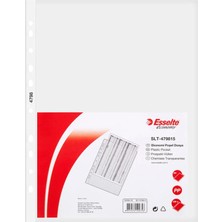 5 Adet Esselte 4798 A4 Eco Delikli Şeffaf Poşet Dosya 100'LÜ Paket