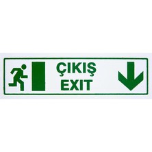 Ekstrafix 5 Adet Çıkış-Düz Pvc Yönlendirme Levhası 7 cm x 24,5 cm