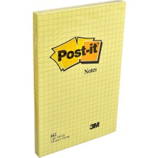 3m Post-It 662 Yapışkanlı Not Kağıdı 102 mm x 152 mm Kareli Sarı 100 Yaprak