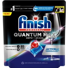 4 Adet Finish Powerball Quantum Max Bulaşık Makinesi Tableti 85'li