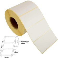 Tanex Eco Termal Barkod Etiketi 80 mm x 40 mm 4 Rulo