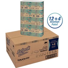 2 Adet Selpak Professional Touch Fit Z Katlama Dispenser Havlu 21,5 x 24 cm 200 Yaprak - 16'lı