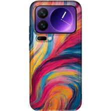 LOTUS GOLD Xiaomi 17 Pro Max Uyumlu Soyut Dalga Desenli Şeffaf Telefon Kılıfı