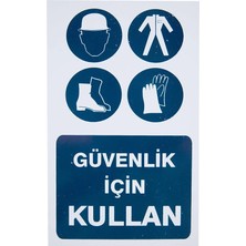 Ekstrafix 3 Adet Koruyucu Malzeme Kullan Pvc Uyarı Levhası 16 cm x 24 cm