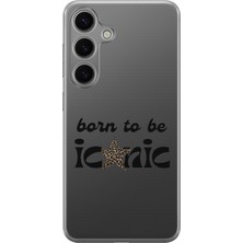 LOTUS GOLD Samsung Galaxy A57 Uyumlu Iconic Desenli Şeffaf Telefon Kılıfı