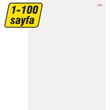 5 Adet Numaralı Kağıt A4 001-100 Sıralamalı 80 gr Dikey 1 Paket