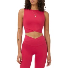 Sweaty Betty All Day Cropped Wrap Tank Kadın Kırmızı Tank Top
