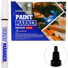 4 Adet Munhwa Paint Marker Kalem Siyah 12'li Paket