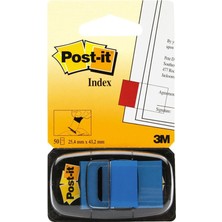 3M Post-it 4 Adet Post-It Index 680-2 25.4 mm x 43.2 mm Mavi 50 Yaprak