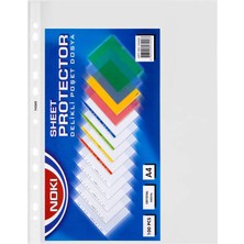 4 Adet Noki 54430 A4 Crystal Delikli Şeffaf Poşet Dosya 100'LÜ Paket